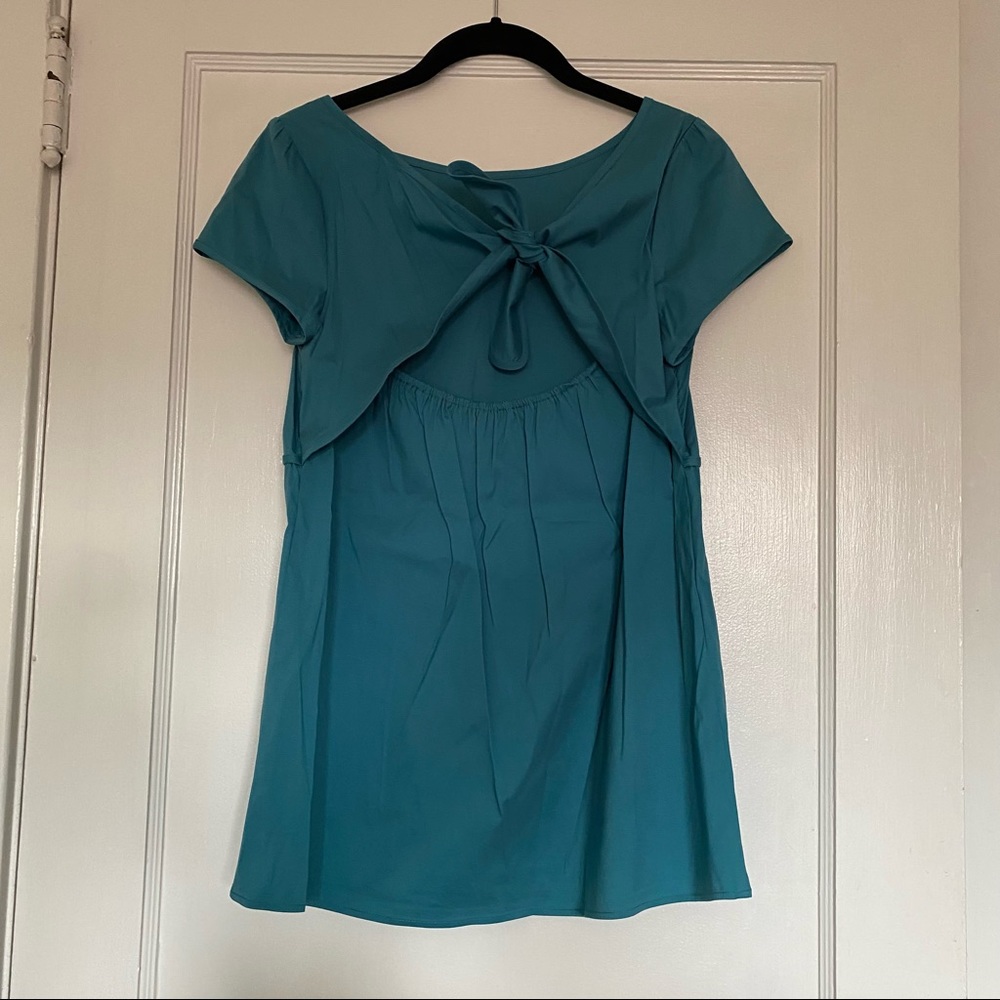 TIED BLUE TOP
